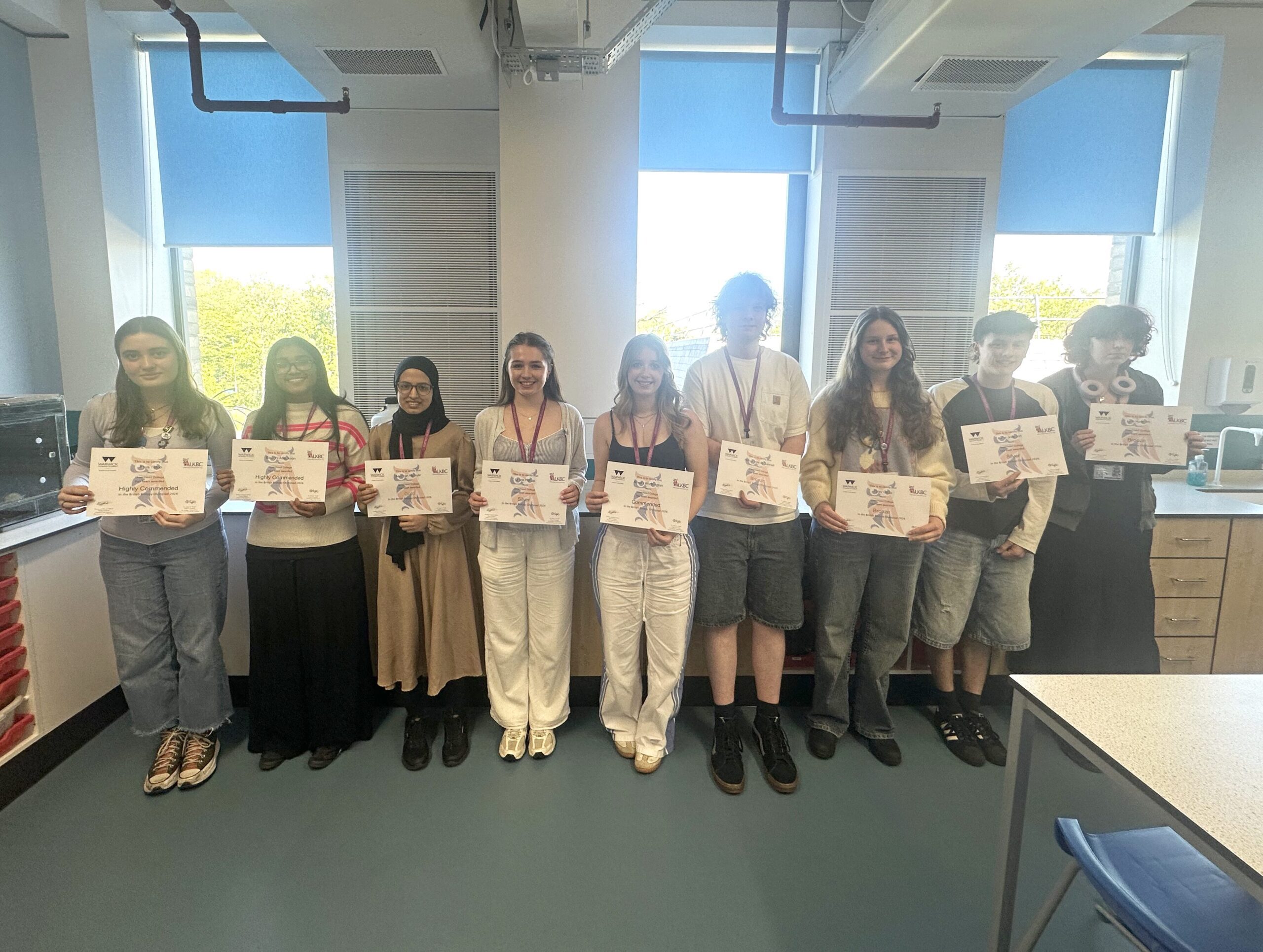Outstanding Achievement in the Biology Olympiad at Greenhead College